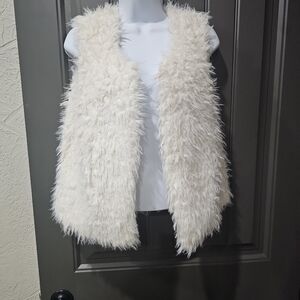 Copper Key Cream Fluffy Vest for Kids